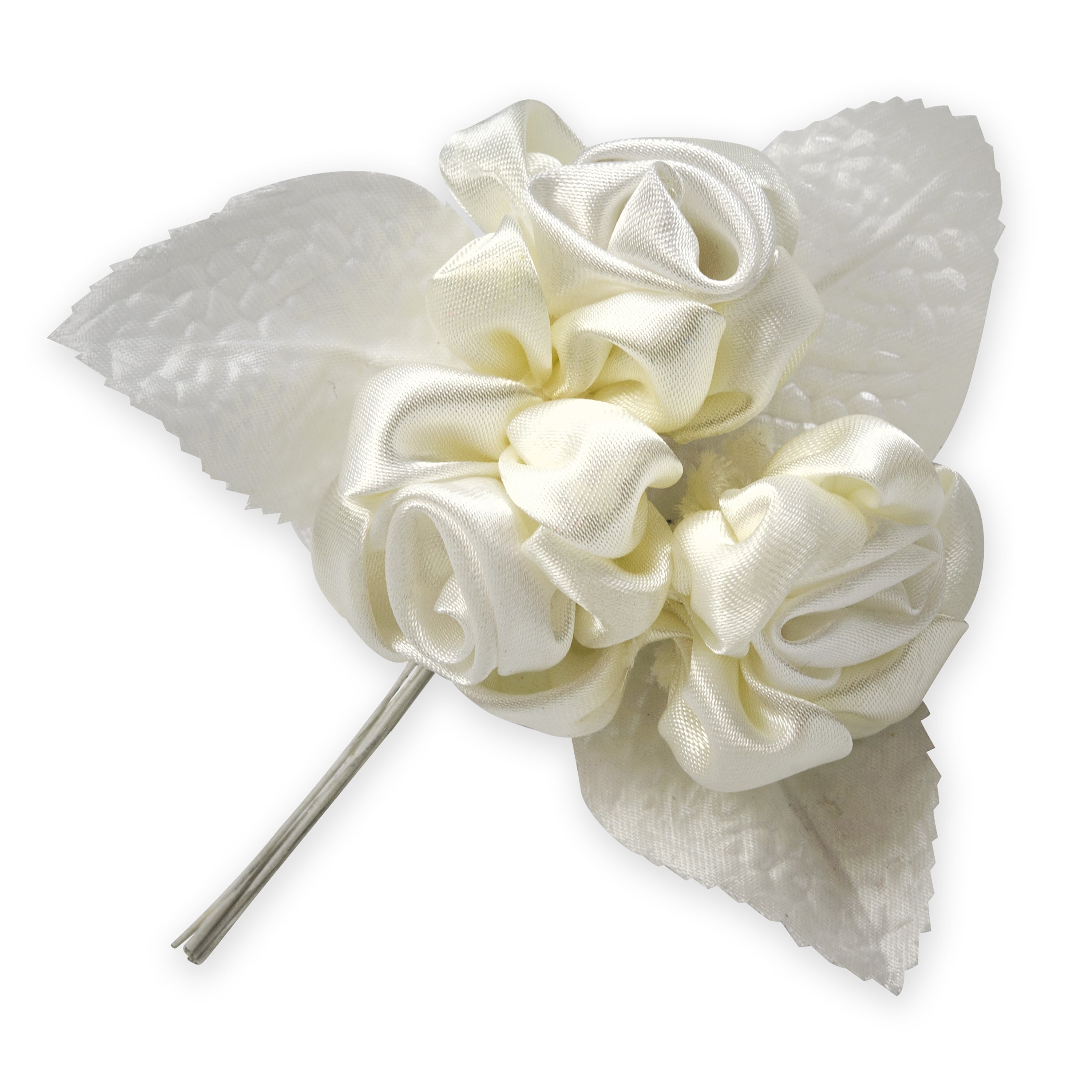 Vintage Ivory Bridal Satin Bow Applique - Tulle Wedding Decor For DIY Crafts